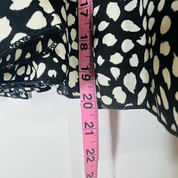 SHEIN Curve Black Ivory Dot Flared Skirt - Picture 7 of 8